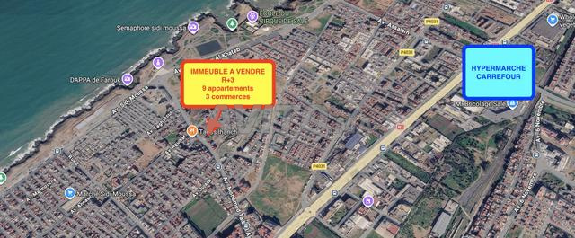 Immeuble R3 en l'état, 2 façades, Sidi Moussa Salé
