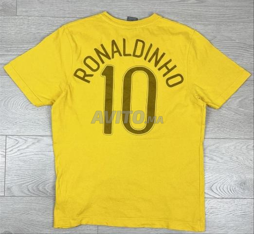 T-shirt Vintage Nike Ronaldinho Brasil #10