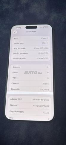 iPhone 15 Pro Max Gris 256 Go - 2