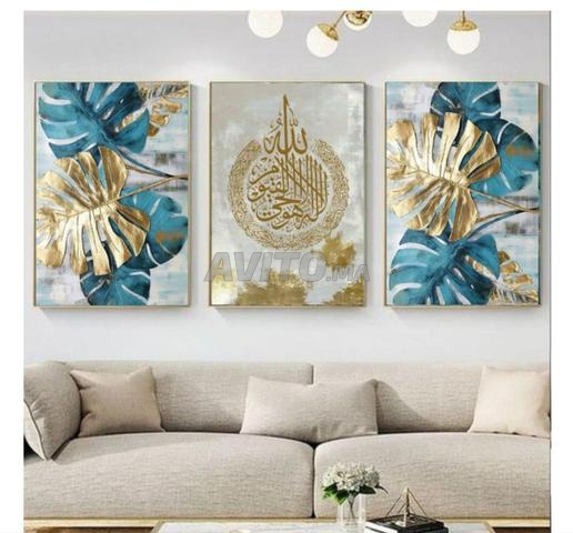 Ensemble de 3 toiles d'art Canvas pour la décoration de salon, haute qualité