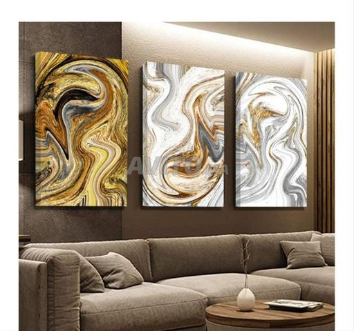 Ensemble de 3 toiles d'art Canvas pour la décoration de salon, haute qualité - 2