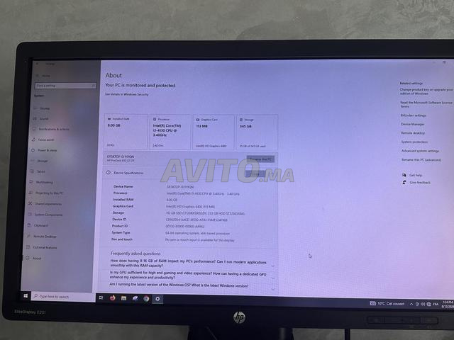 كمبيوتر مكتبي HP ProDesk كامل مع شاشة 23 بوصة - 2