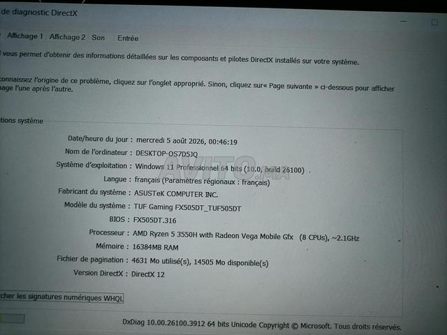 ASUS TUF GAMING RYZEN 5 3550H GTX 1650 4VRAM 16RAM - 2