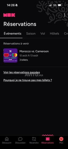 3 places Maroc Cameroun catégorie 3 CAN féminine