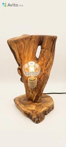Lampe en bois d'olivier - 2