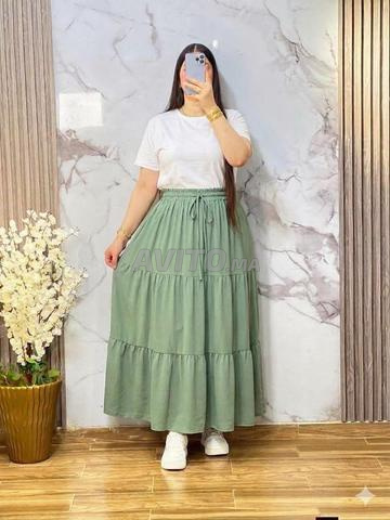 Robe longue femme crêpe karch large, vente en gros, grandes tailles - 2
