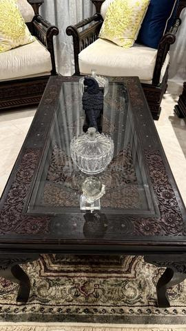 Table Basse de Prestige en Bois & Verre - 2