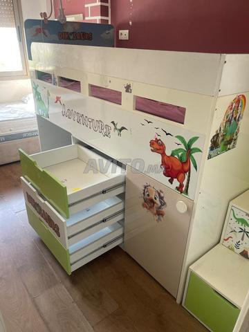 Lit Bambinos avec bureau et rangements - 2