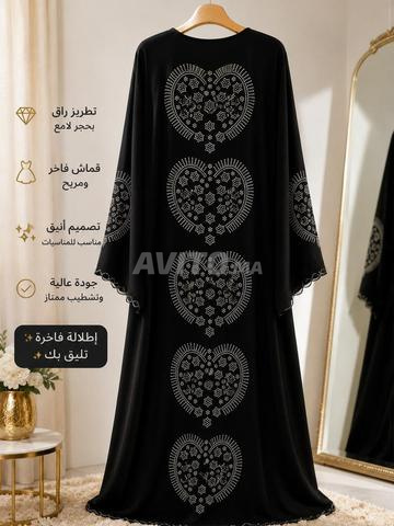 عباية مصرية سوداء فاخرة بتطريز راقي ✨ - 2