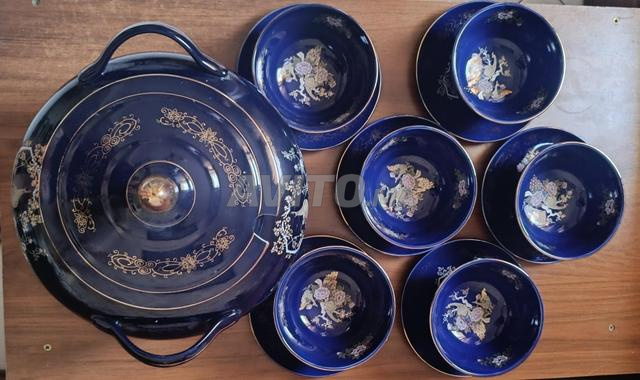 Grand plateau "Taous El Hor" avec 6 bols et 6 assiettes - 2