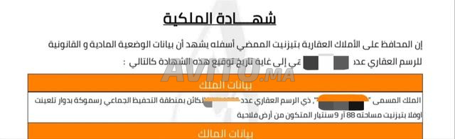 أرض فلاحية محفظة للبيع برسموكة تيزنيت – 8,809 م²