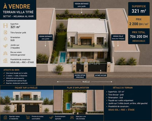 Terrain Villa titré Settat