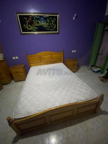 Lit Matelas Médical 2 tables d’appoint en Hêtre - 2