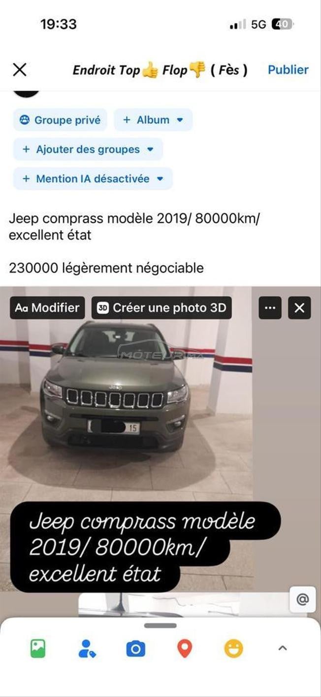 Jeep Compass Diesel Automatique 2019 à Fès