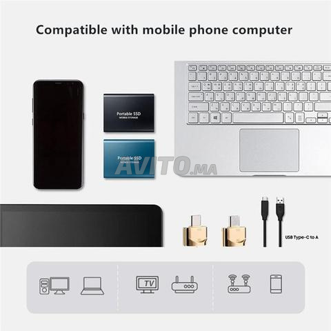 Disque dur externe SSD, USB 3.0, 2 To - 2