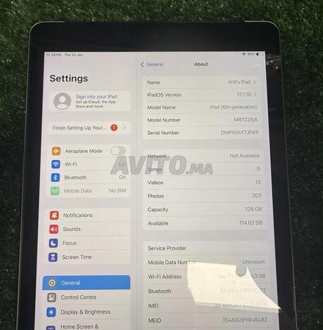 iPad 6ème Génération 128Go WiFi 4G Gris Sidéral - 2