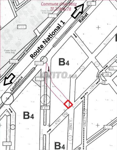 Terrain 453m² zone B4, Ain Atiq, R4 Titré Loti - 2