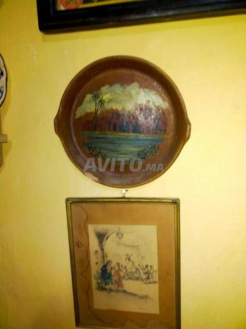 2 tableaux et 2 assiettes dessinés - 2