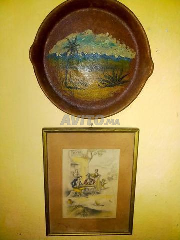 2 tableaux et 2 assiettes dessinés