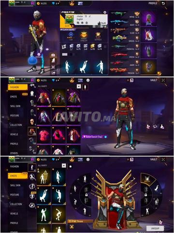 Comptes Free Fire à vendre - 2