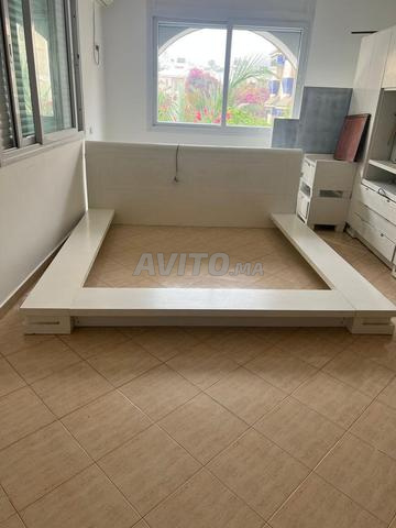 سرير و مرتبته بحالة جيدة 200×180 - 2