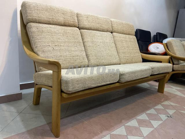 Canapé et 2 fauteuils design scandinave moderne - 2