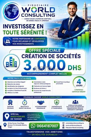 CRÉATION D'ENTREPRISES ET DOMICILIATION