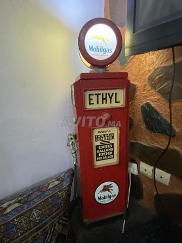 Pompe à essence décorative vintage Mobilgas Ethyl