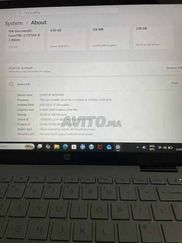 HP Pavilion x360 i3 11e Gen 4Go 256Go SSD - 2