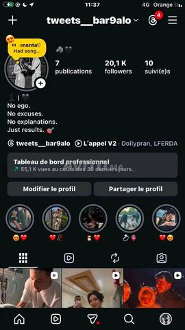 Compte Instagram à vendre