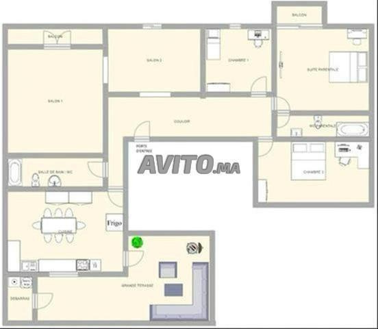 Appartement vue Twin Center Maarif Casablanca