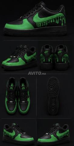 Nike Air Force 1 – Black/Green Drip - 2