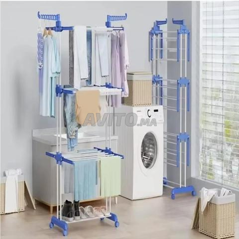 Étendage à linge 4 niveaux 🔥 🧺 Panier à linge - 2