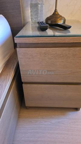 Lit double avec matelas 1.60 m - 2