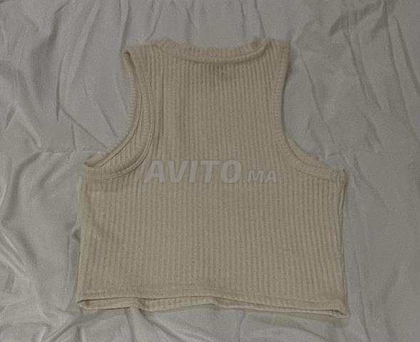 Débardeur beige pour femme, taille S - 2