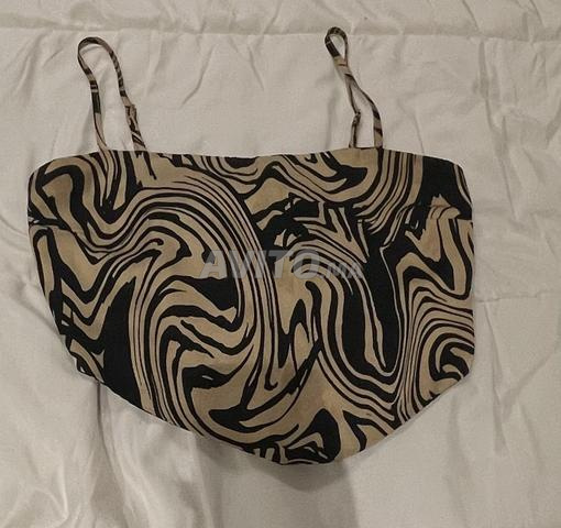 Crop top à motif pour femme, taille S