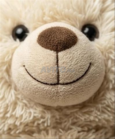 Grande peluche ours en peluche beige très doux - 2
