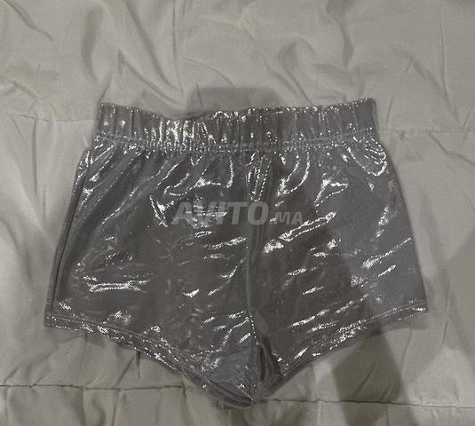Short argenté pour femme, taille XS - 2