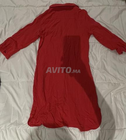 Robe chemise rouge pour femme, taille S - 2