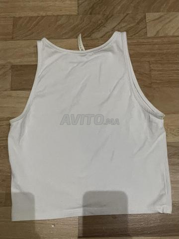 Débardeur blanc pour femme, taille S - 2