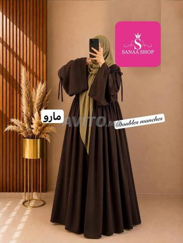 Abaya en crêpe excellent, modèle chic - 2