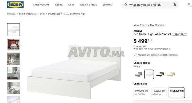 سرير ايكيا مالوم 180×200 | حالة ممتازة | 3500 درهم - 2