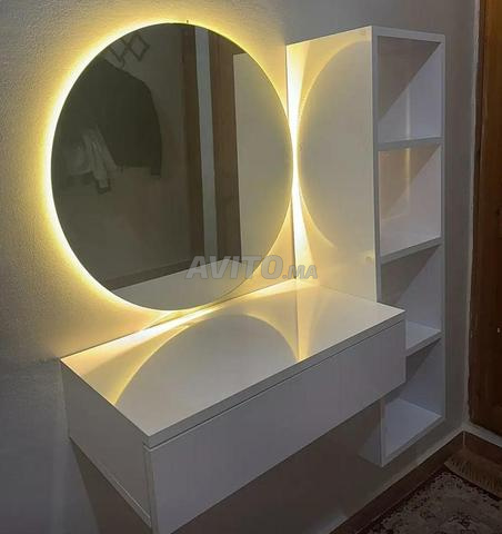 منضدة زينة بمرآة LED ورف 🔥🔥😍😍 - 2