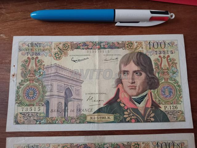 2 billets 100 Nouveaux Francs Bonaparte 1961 - 2