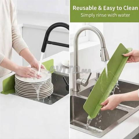 💫 Protecteur d'évier en silicone - Anti-éclaboussures pour cuisine 💫 - 2