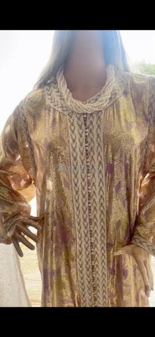 Caftan marocain authentique ancien en soie de ver - 2