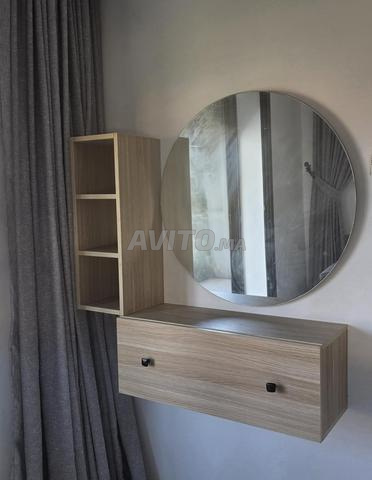 Lit complet 140x190 avec matelas Coiffeuse miroir