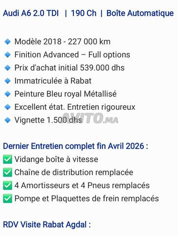 Audi A6 2.0 TDI Rabat - 1ère main - Excellent État