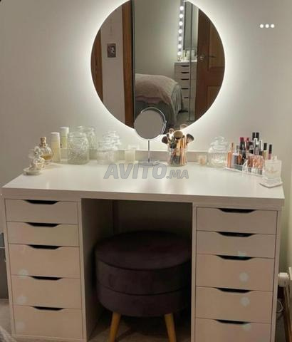 Réduction 🥳 Coiffeuse avec miroir magnifique, livraison gratuite - 2