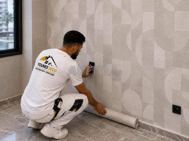 معلم بابي بان ورق الحائط تركيب احترافي الرباط - 2